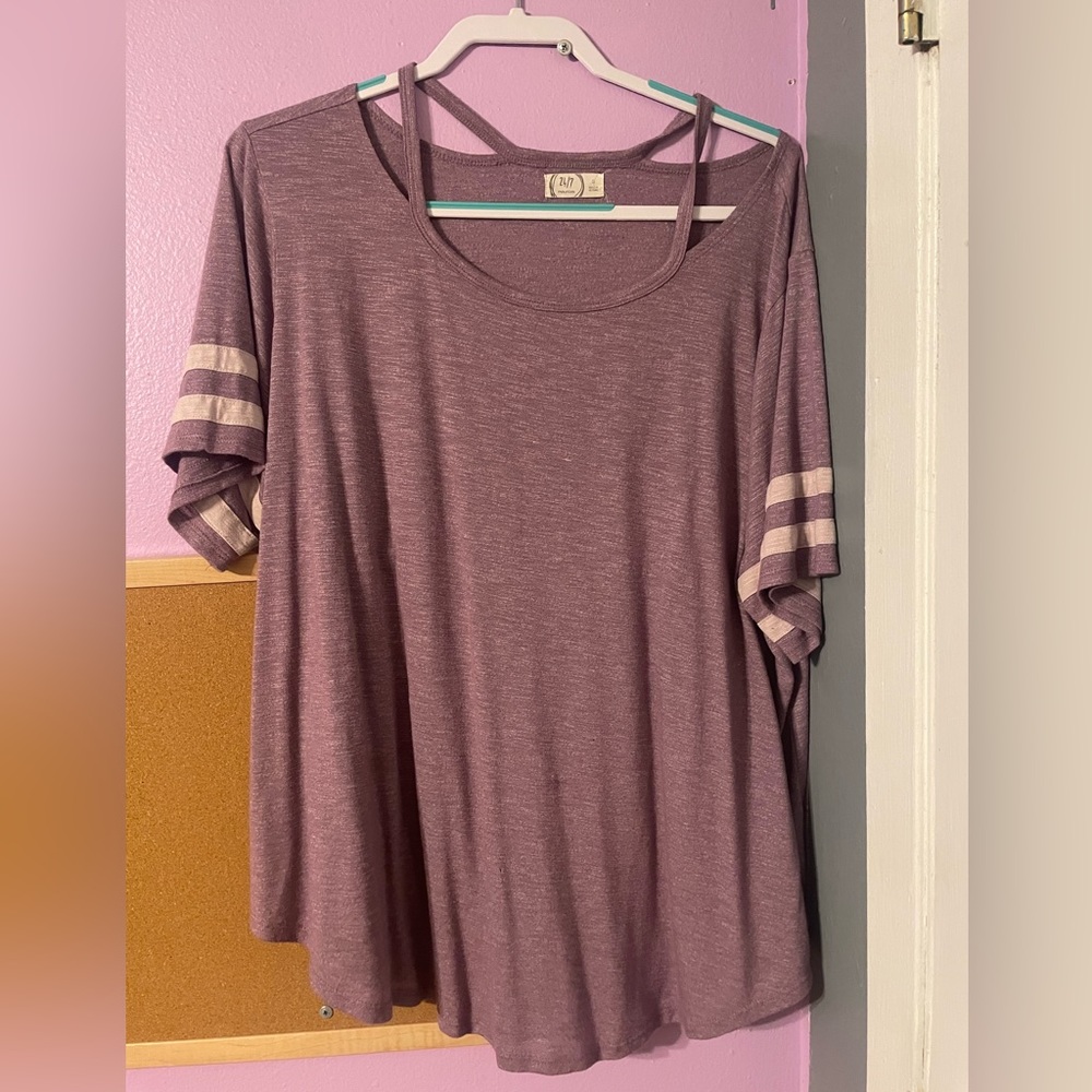 Purple strappy T-shirt